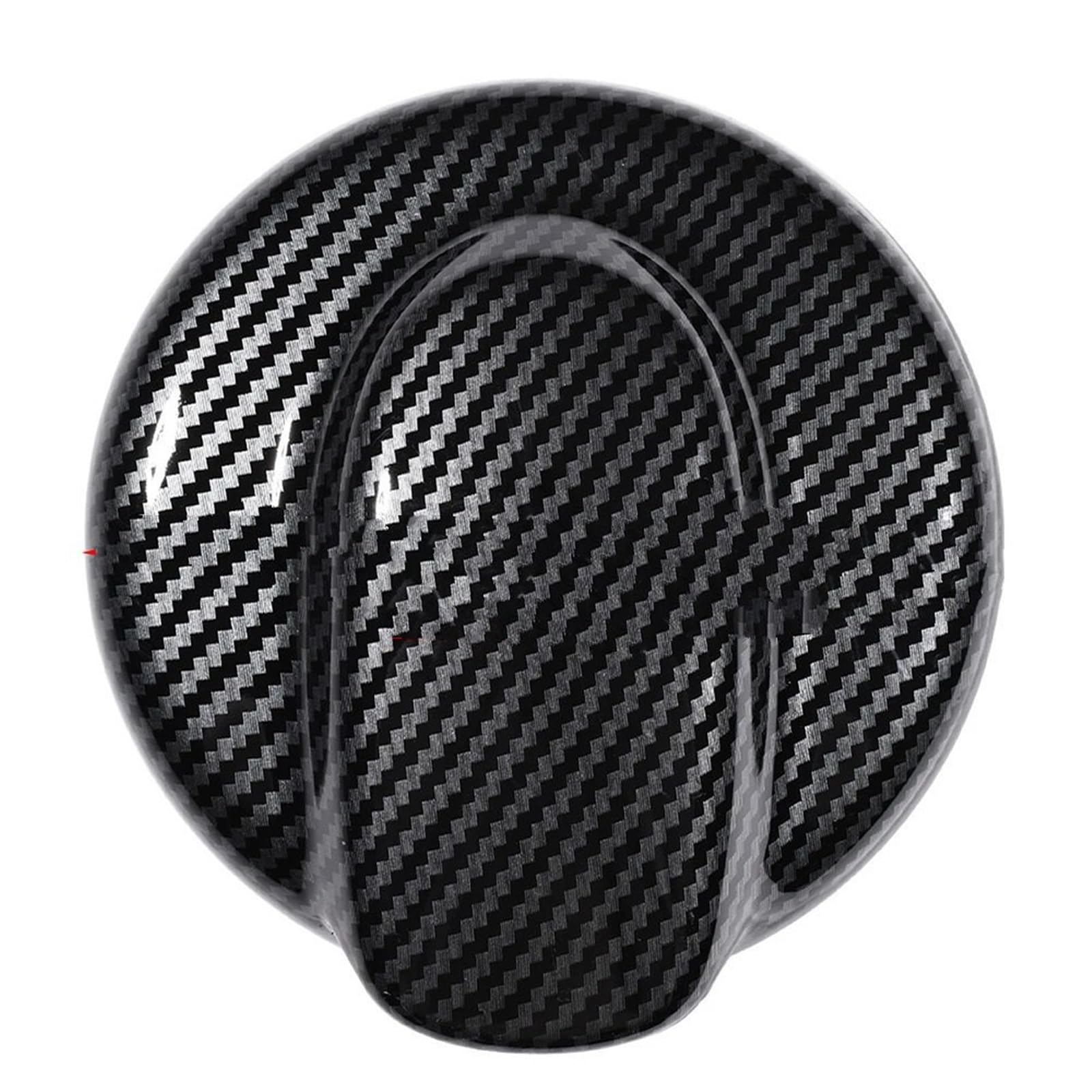 Auto Kraftstofftankdecke Linie Schwarzes Kohlefasermuster Auto-Tankdeckel-Abdeckungsgehäuse-Aufkleber passend für Mini Cooper S JCW R56 R55(Carbon Pattern) von CQJJXKYC