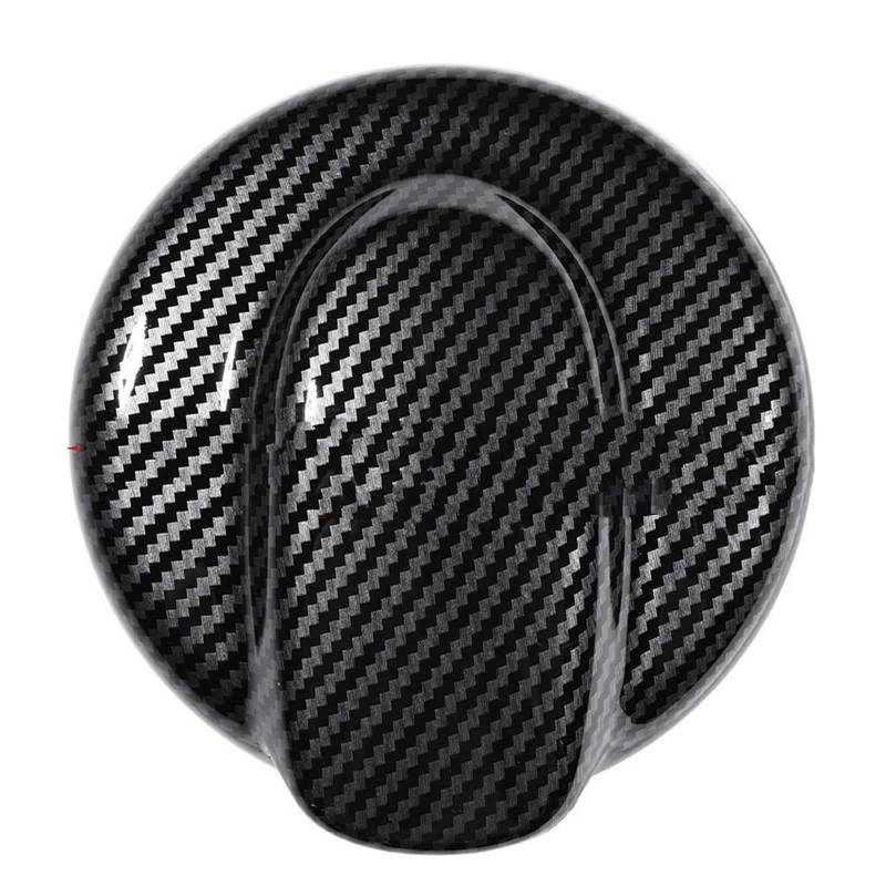 Auto Kraftstofftankdecke Linie Schwarzes Kohlefasermuster Auto-Tankdeckel-Abdeckungsgehäuse-Aufkleber passend für Mini Cooper S JCW R56 R55(Carbon Pattern) von CQJJXKYC