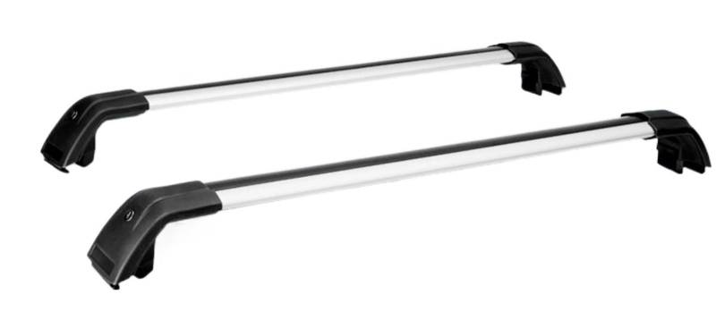 Dachträger 2 Stück passend für Chevy TRAX 2023 2024, Dachrelingträger-Querstangen, abschließbare Aluminiumlegierung. Universeller Dachträger(Black and Silver) von CQJJXKYC