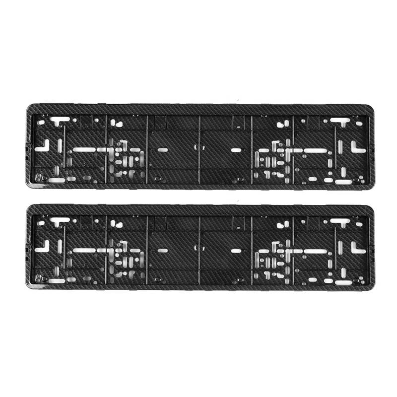 Kennzeichenhalter 2PCs Carbon Style Schwarz Nummernschild Rahmen Auto Zubehör Wasserdicht Halter Mit Montage Nummernschild Nummernschild Rahmen(Carbon Fiber Pattern) von CQJJXKYC