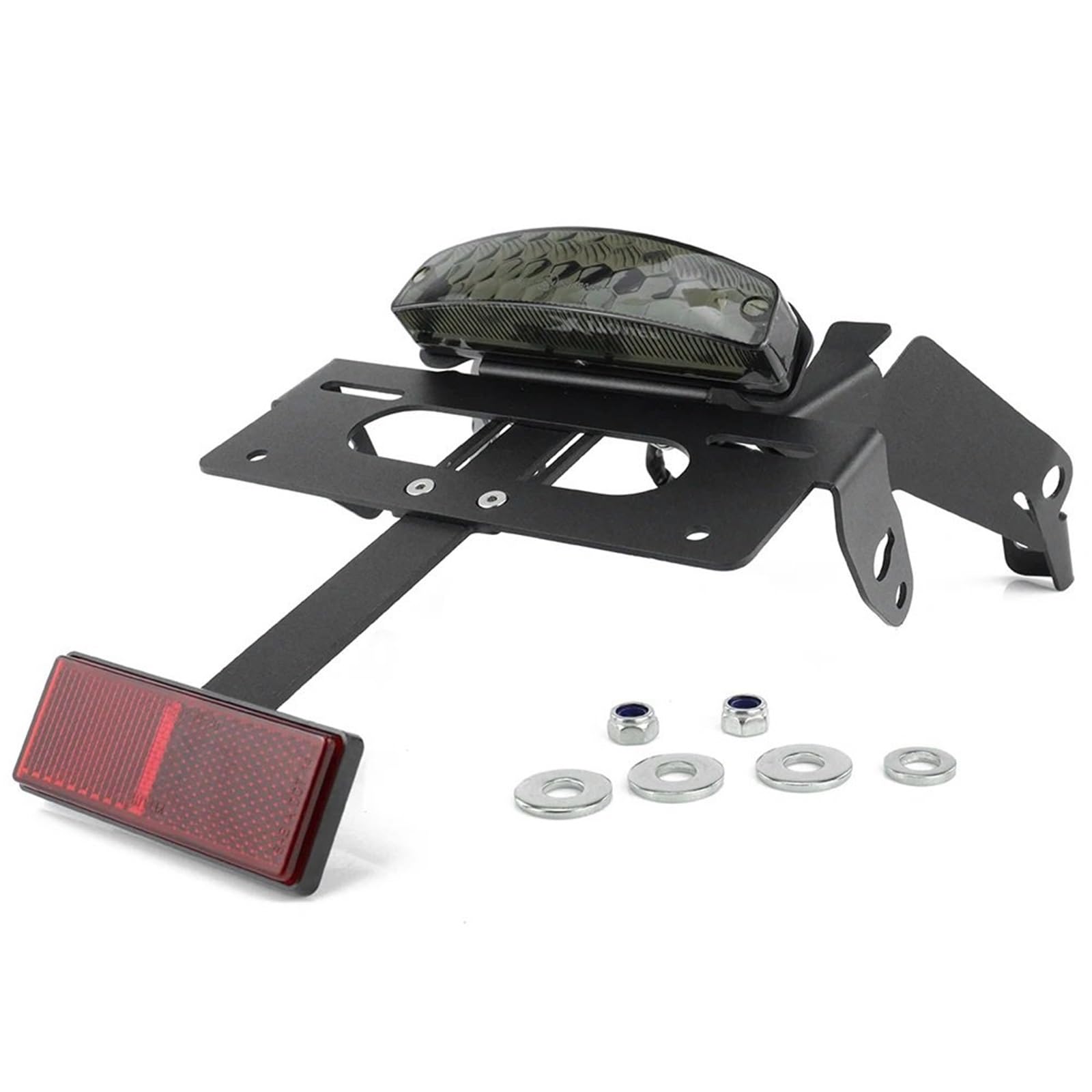 Kennzeichenhalter Fender Eliminator Fit Für BMW G310GS G310R 2017-2024 G 310 R G310 GS Motorrad Hinten Kennzeichen Halter Halterung licht Nummernschild Rahmen(Gray with Reflector) von CQJJXKYC