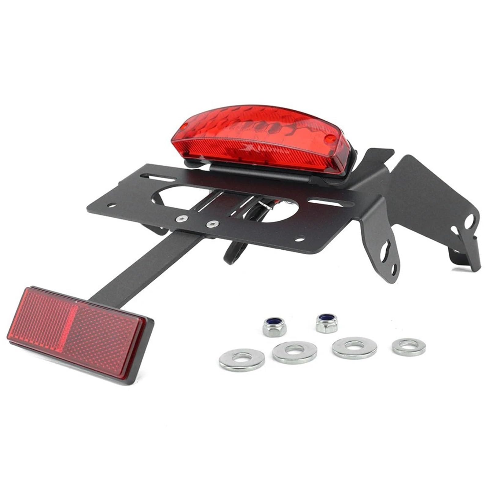 Kennzeichenhalter Fender Eliminator Fit Für BMW G310GS G310R 2017-2024 G 310 R G310 GS Motorrad Hinten Kennzeichen Halter Halterung licht Nummernschild Rahmen(Red with Reflector) von CQJJXKYC