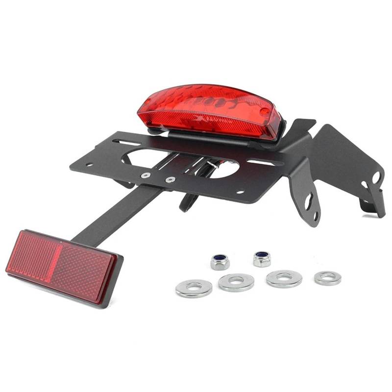 Kennzeichenhalter Fender Eliminator Fit Für BMW G310GS G310R 2017-2024 G 310 R G310 GS Motorrad Hinten Kennzeichen Halter Halterung licht Nummernschild Rahmen(Red with Reflector) von CQJJXKYC