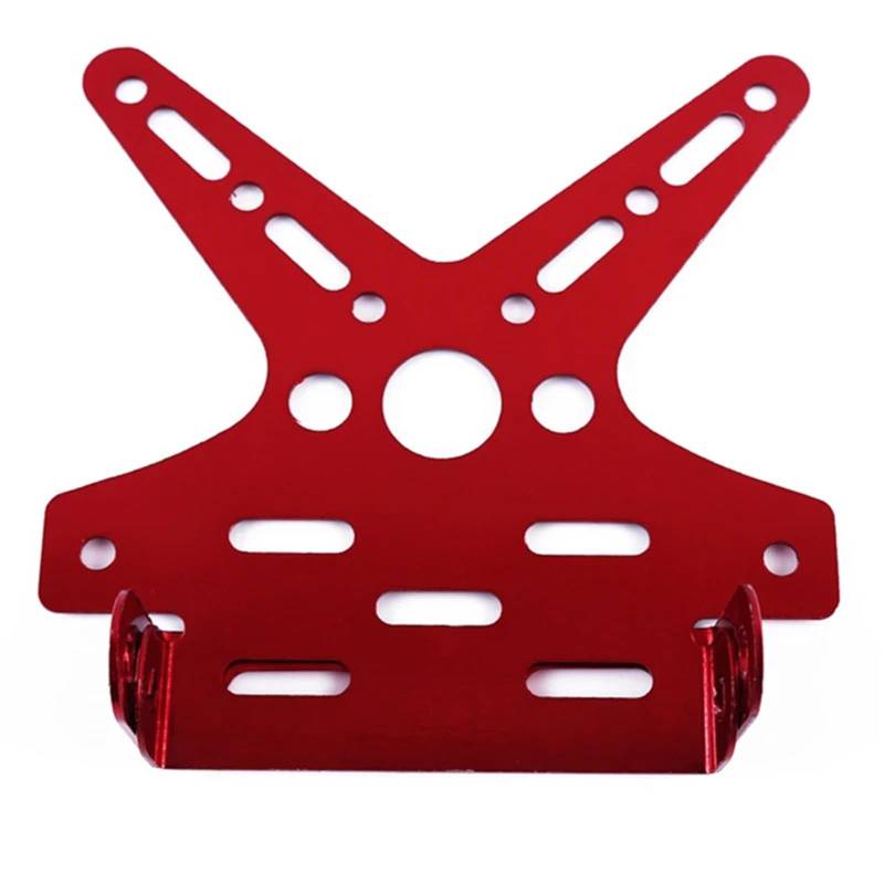 Kennzeichenhalter Galvanisieren Aluminiumlegierung Motorrad Hinterer Kennzeichenrahmen Motorrad Roller Kennzeichenhalter Nummernschild Rahmen(Red) von CQJJXKYC