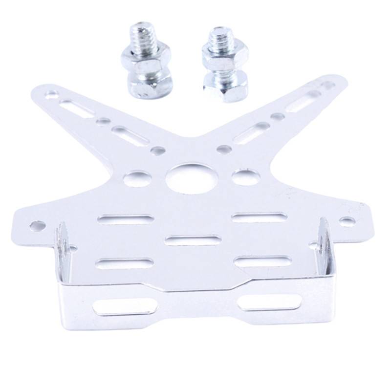 Kennzeichenhalter Galvanisieren Aluminiumlegierung Motorrad Hinterer Kennzeichenrahmen Motorrad Roller Kennzeichenhalter Nummernschild Rahmen(Sliver) von CQJJXKYC