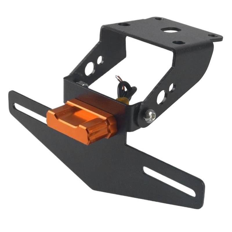 Kennzeichenhalter Kennzeichenhalter Halterung Passend für Duke 390 125 200 250 Duke 2013-2023 Motorrad Fender Eliminator LED-Licht Nummernschild Rahmen(Orange) von CQJJXKYC
