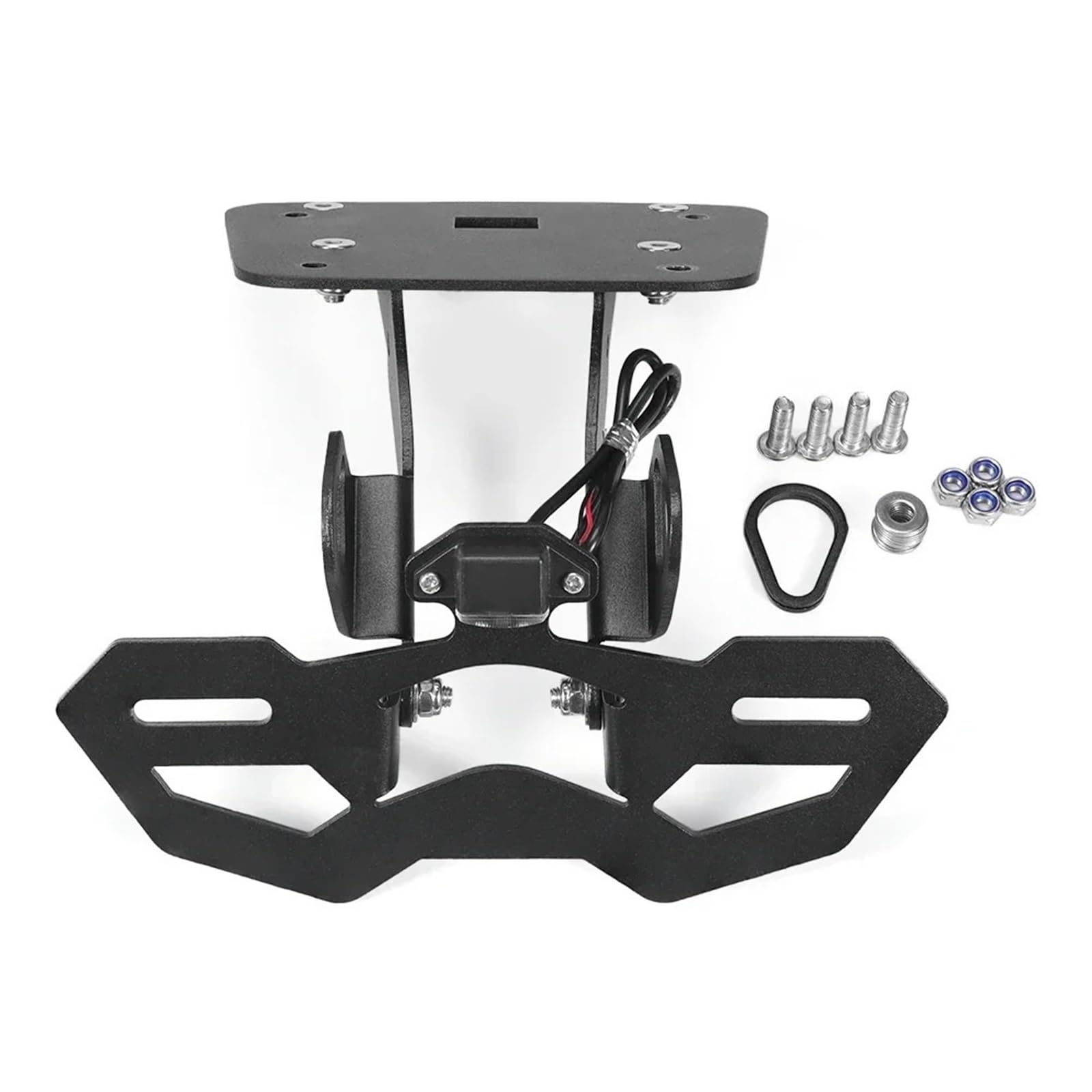 Kennzeichenhalter Kennzeichenhalter passend für Yamaha MT03 MT25 YZF R3 R25 2015-2024 Motorradhalterung LED-Licht Fender Eliminator Nummernschild Rahmen(License Plate Holder) von CQJJXKYC