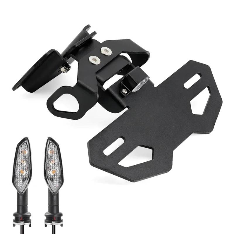 Kennzeichenhalter LED-Blinker passend für Yamaha MT07 FZ07 YZF R7 2014–2025 MT-07 Motorrad-Heckkennzeichenhalter-Licht. Nummernschild Rahmen(Holder and Light A) von CQJJXKYC