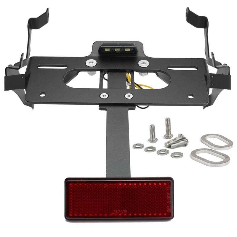Kennzeichenhalter Motorrad Hinten Kennzeichen Halter Fir Für Honda CBR600RR 2013-2024 Nummernschild Rahmen(with Tail Reflector) von CQJJXKYC