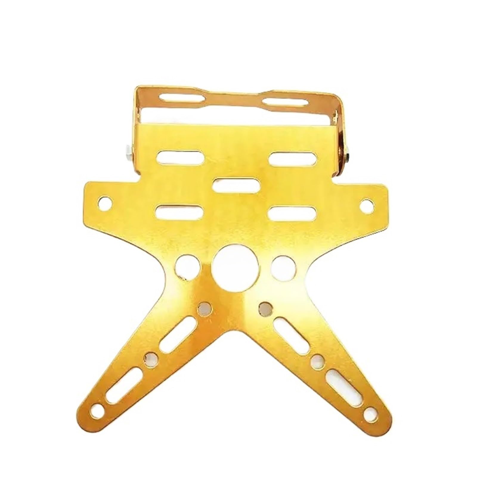 Kennzeichenhalter Motorrad Kennzeichen Halter Halterung Aluminium Eingestellt Registrierung Nummer Platte Abdeckung Nummernschild Rahmen(Gold) von CQJJXKYC