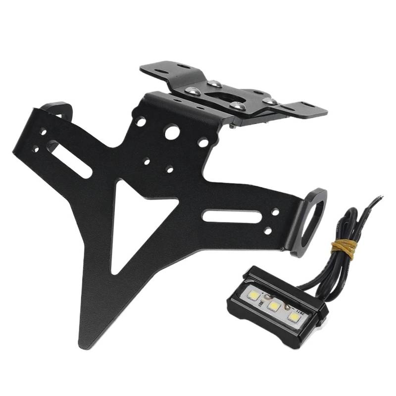 Kennzeichenhalter Motorrad Kotflügel Hinten Kennzeichen Halter Halterung Mit LED Fit Für Yamaha MT-07/FZ-07 2013-2023 Nummernschild Rahmen(with Light) von CQJJXKYC