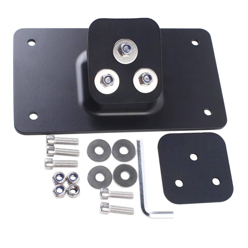 Kennzeichenhalter Motorrad Schwarz 3 Löcher Laydown Kennzeichen Halterung Fit Für Harley Sportster Dyna Softail Big Twin 1973-UP Nummernschild Rahmen von CQJJXKYC