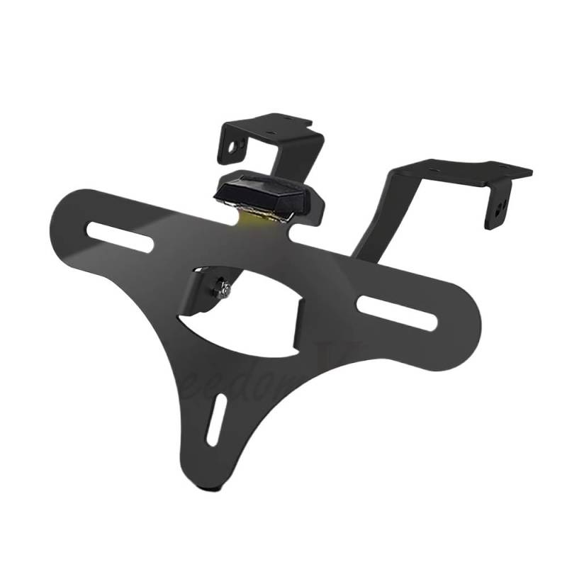 Kennzeichenhalter Passend für CF Moto 450MT Zubehör Kennzeichenhalterung Tail Tidy Fender Eliminator Nummernhalter-Unterstützung. Nummernschild Rahmen(NO Logo with Lights) von CQJJXKYC