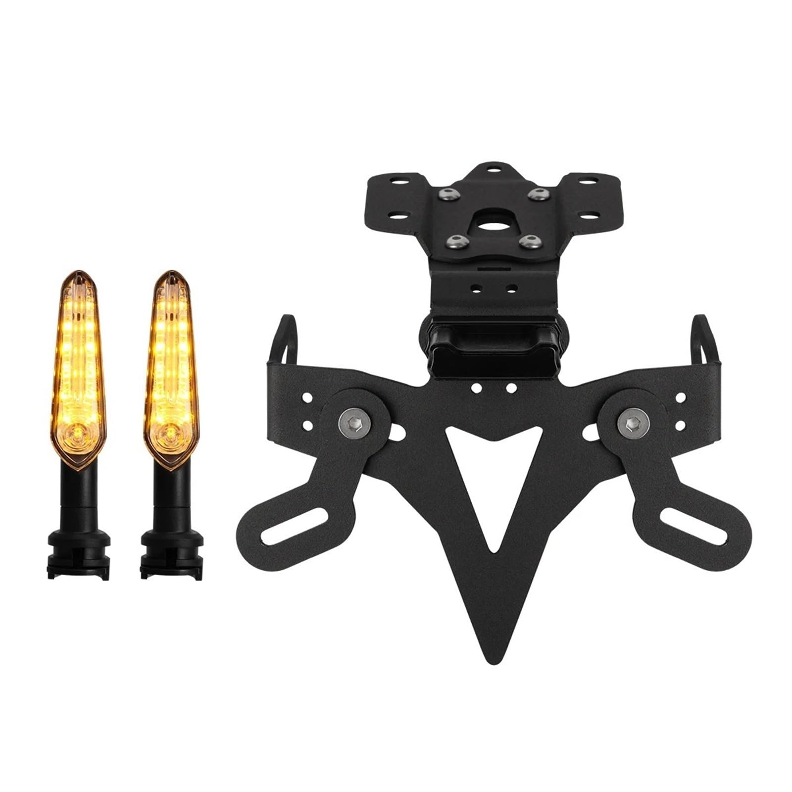 Kennzeichenhalter Passend für Yamaha MT-07 FZ07 2014–2024. Kennzeichenhalter-Halterung mit LED-Kennzeichenbeleuchtung. Nummernschild Rahmen(Turn Signal lamp) von CQJJXKYC