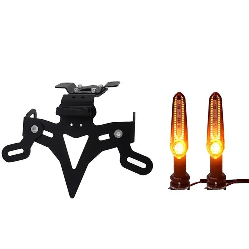 Kennzeichenhalter Passend für Yamaha MT-07 MT 07 FZ-07 MT07 2013–2023. Motorrad-Kennzeichenhalter-Kotflügel. Nummernschild Rahmen(MT with FZ-07 Signal) von CQJJXKYC
