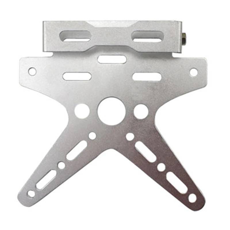Kennzeichenhalter Universal Galvanik Aluminium Legierung Einstellbare Motorrad Nummernschild Rahmen Anzahl Abdeckung Nummernschild Rahmen(Silver) von CQJJXKYC