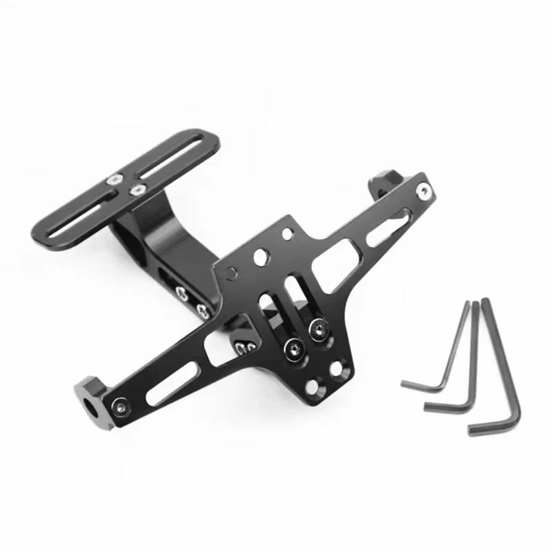 Kennzeichenhalter Universell verstellbare Kennzeichenhalterung für Motorräder. Blinkerhalter hinten. Nummernschild Rahmen(Black) von CQJJXKYC
