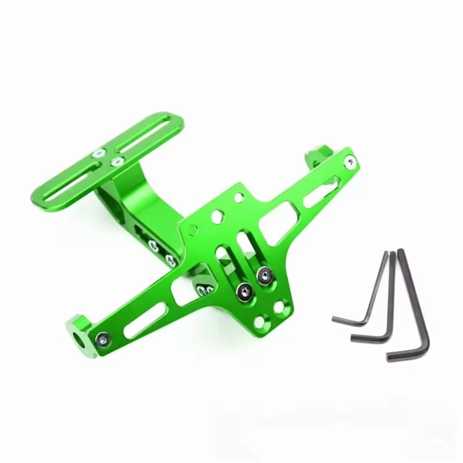 Kennzeichenhalter Universell verstellbare Kennzeichenhalterung für Motorräder. Blinkerhalter hinten. Nummernschild Rahmen(Green) von CQJJXKYC