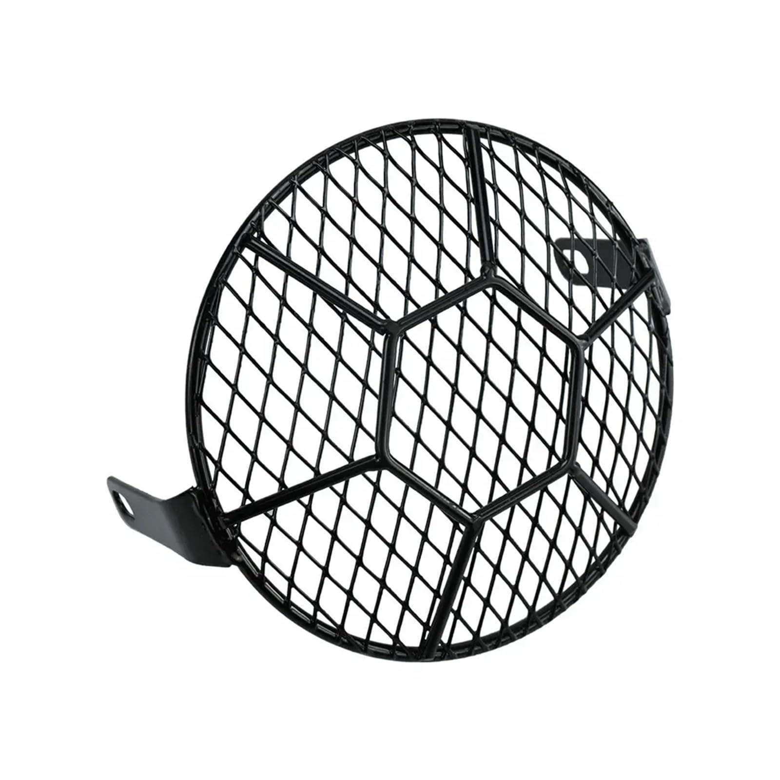 Scheinwerfer Lampe Abdeckung 6,3 ''Seitenmontage Scheinwerfer Runde Grillabdeckung Schwarze Vintage LED-Maske Passend für Harley Cafe Racer Touring Sportster(Lamp Cover F) von CQJJXKYC