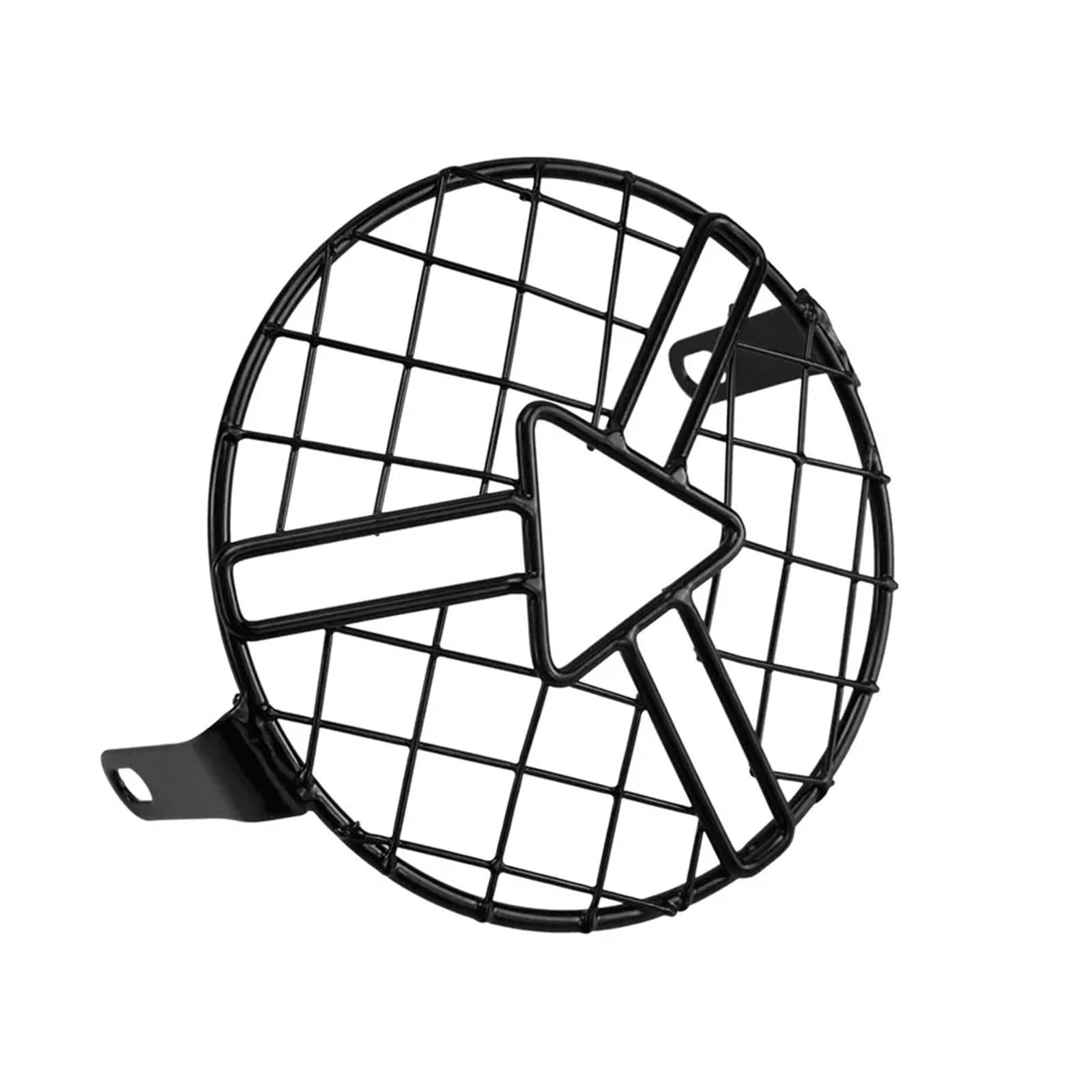 Scheinwerfer Lampe Abdeckung 6,3 ''Seitenmontage Scheinwerfer Runde Grillabdeckung Schwarze Vintage LED-Maske Passend für Harley Cafe Racer Touring Sportster(Lamp Cover G) von CQJJXKYC