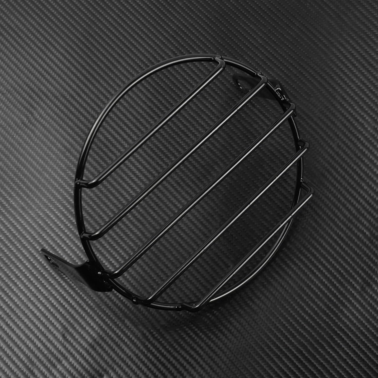 Scheinwerfer Lampe Abdeckung Motorrad 6,3 "Retro Seitenmontage Scheinwerfer Grill Abdeckung Licht Lampe Maske Kappe Fit Für Harley Cafe Racer Touring Sportster(Headlight Cover C) von CQJJXKYC