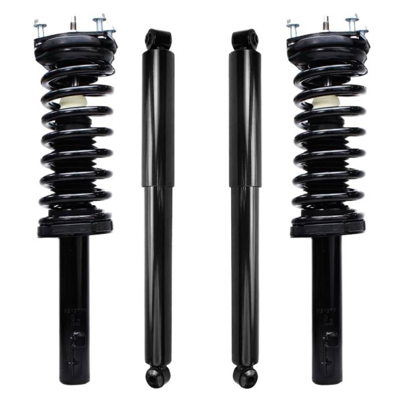 CQLJY 171377L 4-teilige Stoßdämpfer vorne und hinten, kompatibel mit Jeep Commander, Grand Cherokee 2005–2010, Hinterradstreben, Vorderradstreben von CQLJY