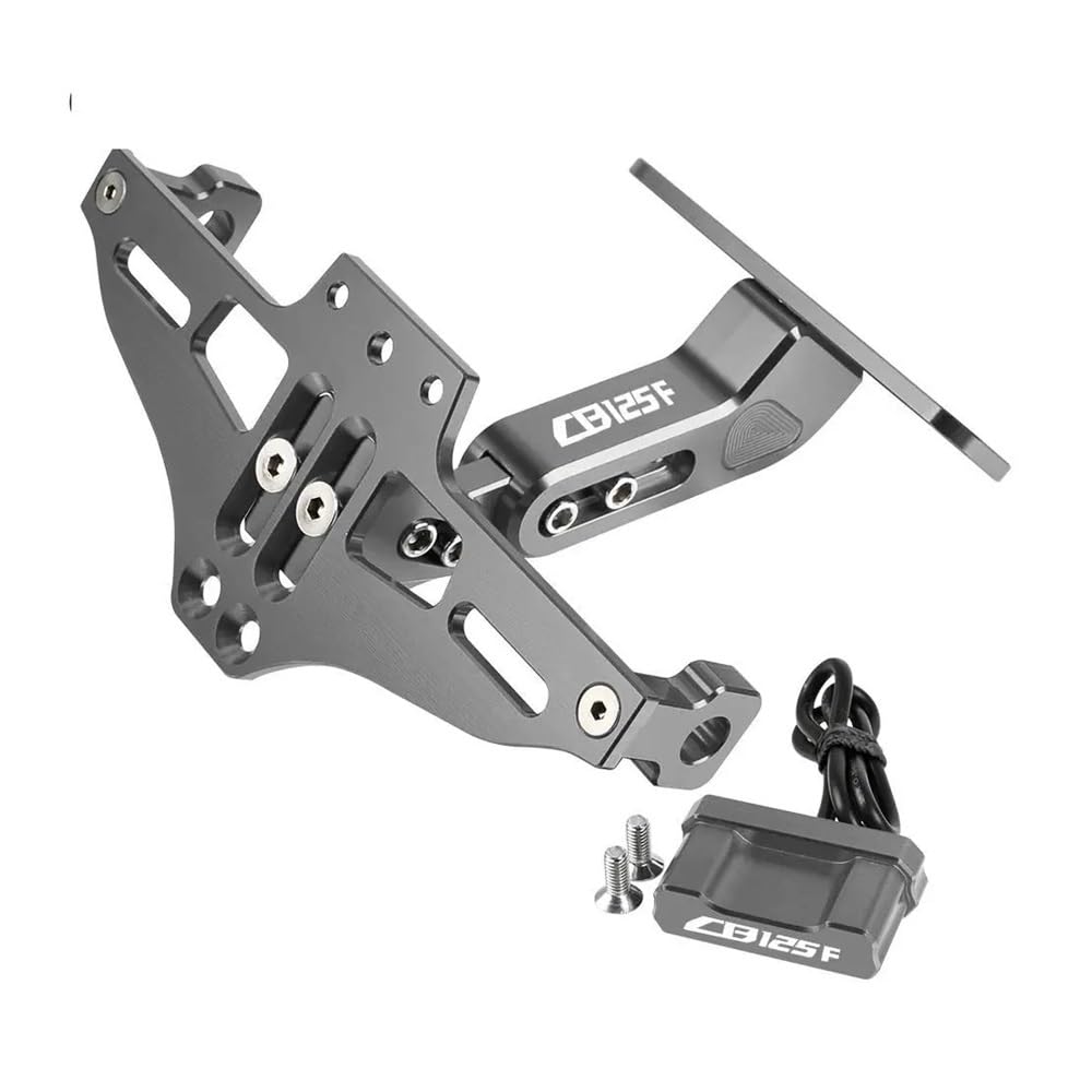 CQNEUDKPI Kennzeichenhalter für Motorrad für H & ON&da CB125F CB 125F 2014 2015 2016 2017 2018-2020 Verstellbarer Rahmen Motorradhalterung Winkel Nummernschild Lizenznummer (36) von CQNEUDKPI