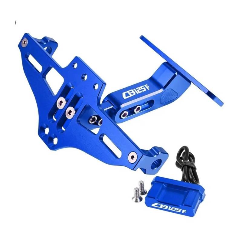 CQNEUDKPI Kennzeichenhalter für Motorrad für H & ON&da CB125F CB 125F 2014 2015 2016 2017 2018-2020 Verstellbarer Rahmen Motorradhalterung Winkel Nummernschild Lizenznummer (46) von CQNEUDKPI