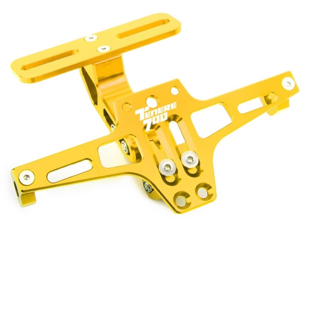 CQNEUDKPI Kennzeichenhalter für Motorrad für Y&AMA&HA Tenere 700 Tenere700 XTZ 700 T700 2020 Motorrad verstellbar hinten Kennzeichen Halterung (3) von CQNEUDKPI