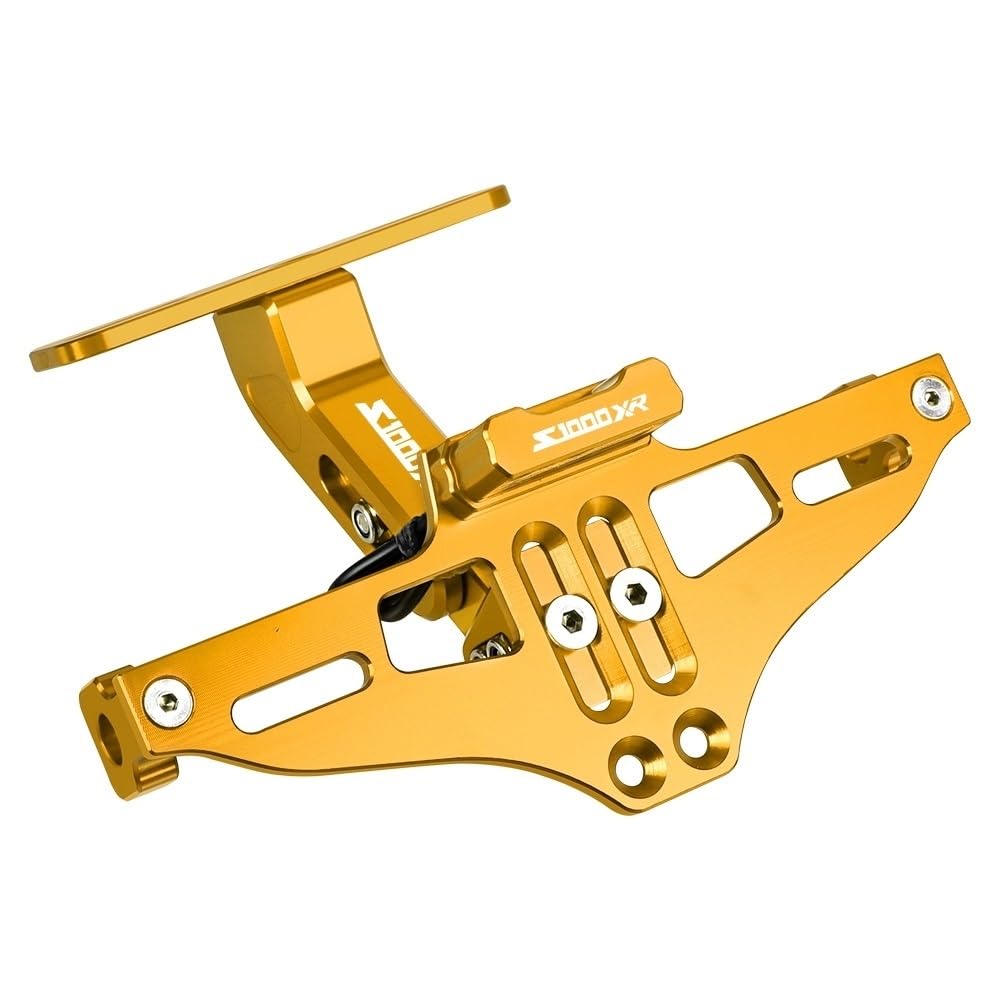 CQNEUDKPI Motorrad-Kennzeichenhalter, Motorrad-Kennzeichenhalter, Kennzeichenhalter, verstellbar, Blinker, für B&M&W S1000XR S 1000 XR 2013 – 2023 (6) von CQNEUDKPI