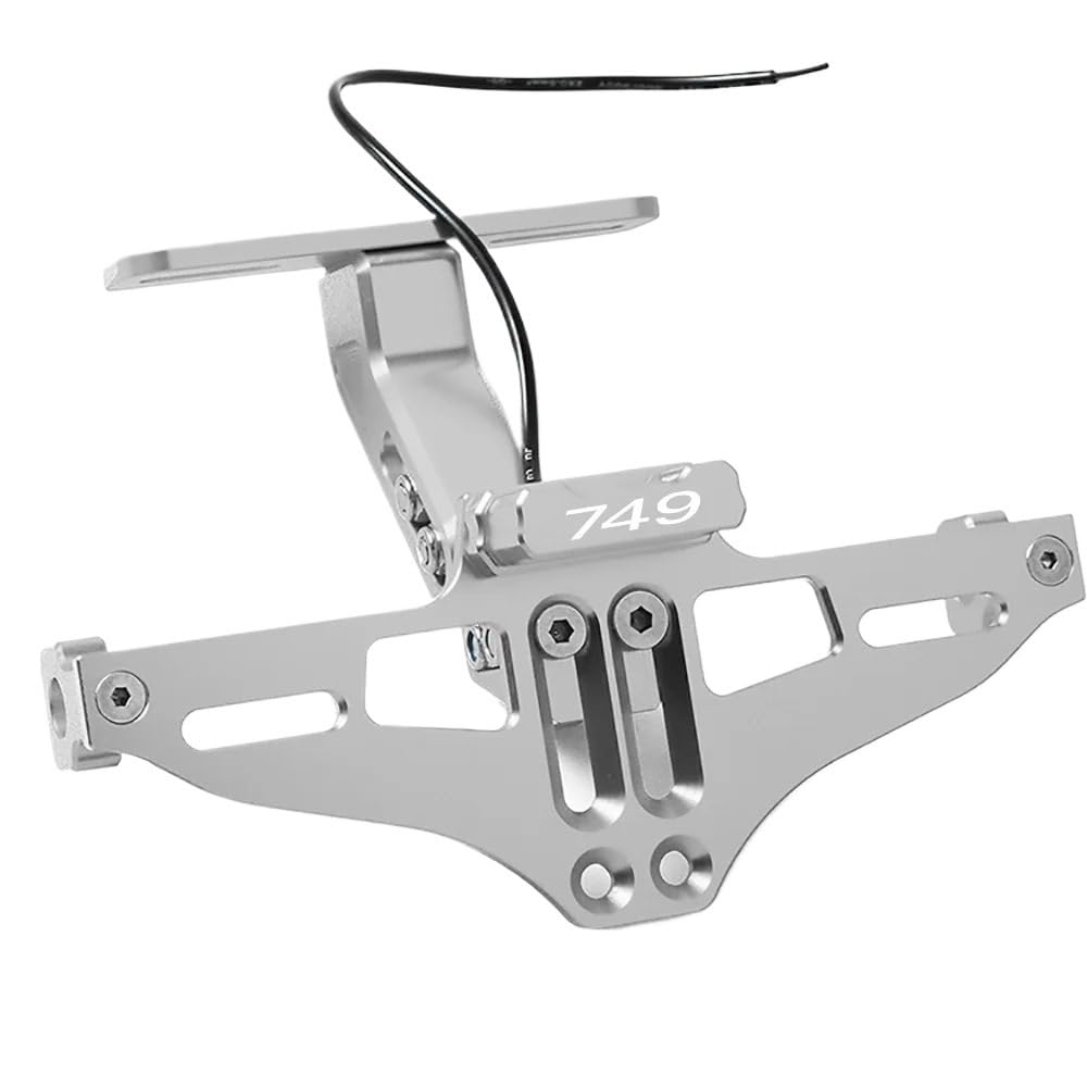 CQNEUDKPI Motorrad-Kennzeichenhalter, hinten, universell, verstellbar, für Du&CA&TI 749 749S 749R 2003 2004 2005 2006 (4) von CQNEUDKPI
