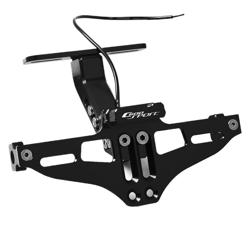 CQNEUDKPI Motorrad-Kennzeichenhalter Kennzeichenhalter hinten verstellbar für Motorrad für B&M&W C600SPORT C600 Sport 2011 2012 – 2015(2) von CQNEUDKPI