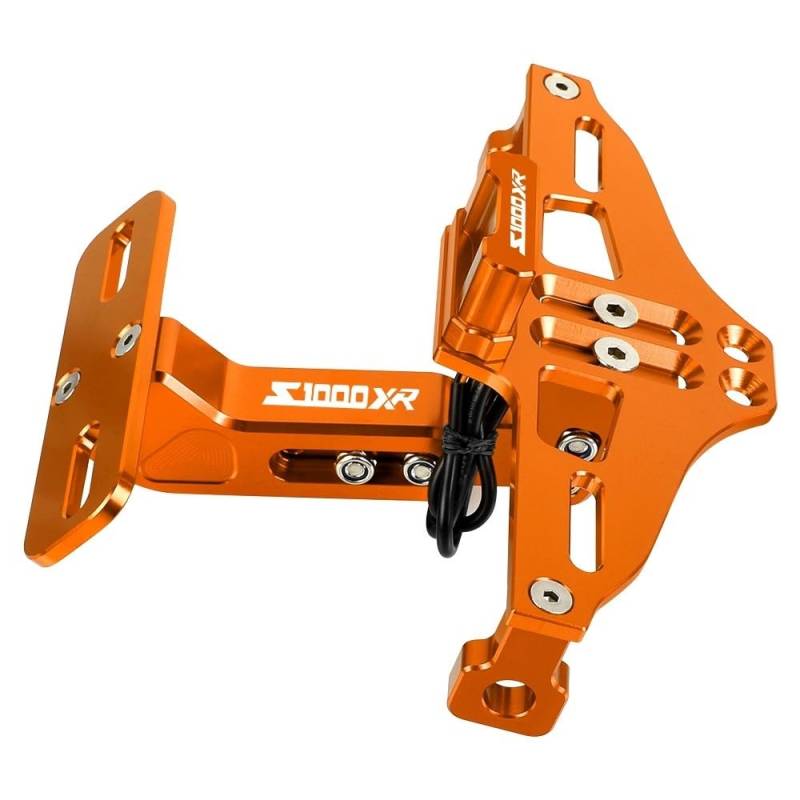 CQNEUDKPI Motorrad-Kennzeichenhalter für B & M&W S1000XR S 1000 XR 2013-2023, Motorrad-Flügelentferner, verstellbarer Nummernschildhalter, Drehsignal (10) von CQNEUDKPI