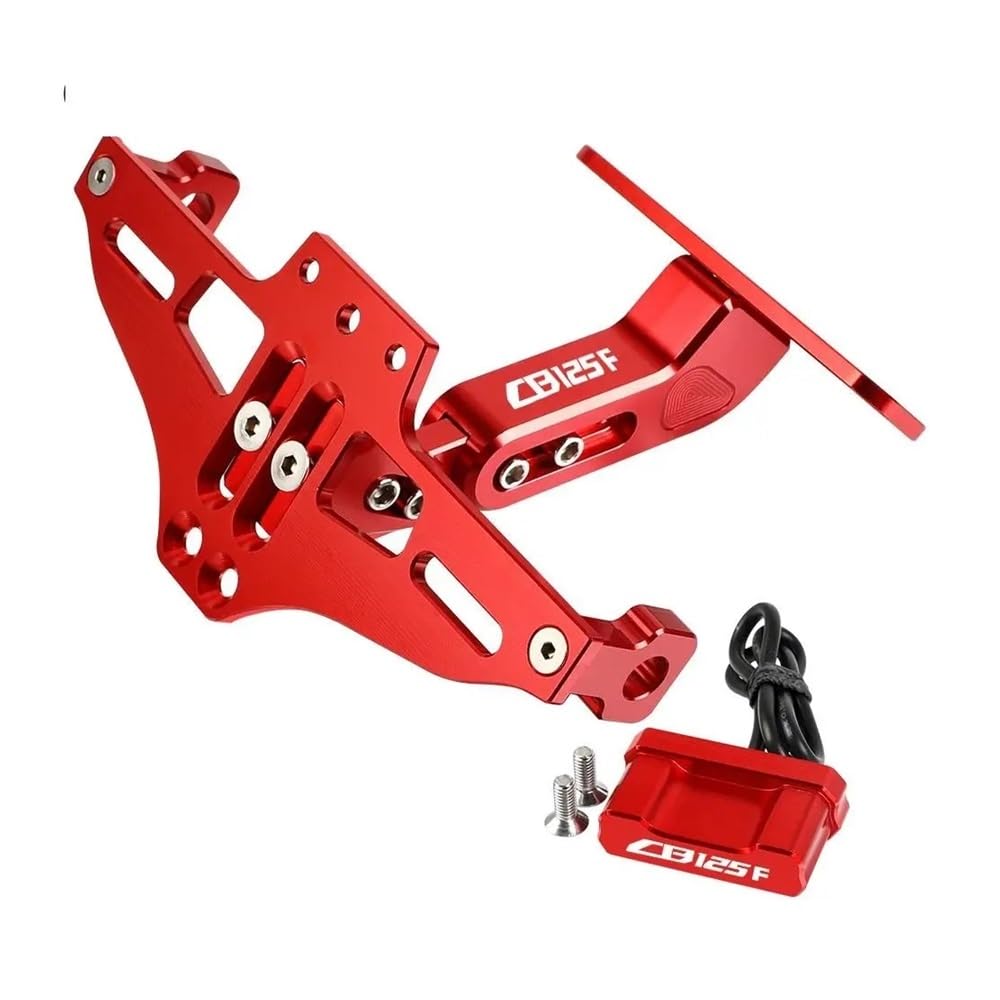 CQNEUDKPI Motorrad Kennzeichenhalter für H & ON&da CB125F CB 125F 2014 2015 2016 2017 2018-2020 Verstellbarer Rahmen Motorradhalterung Winkel Nummernschild Lizenznummer (4) von CQNEUDKPI