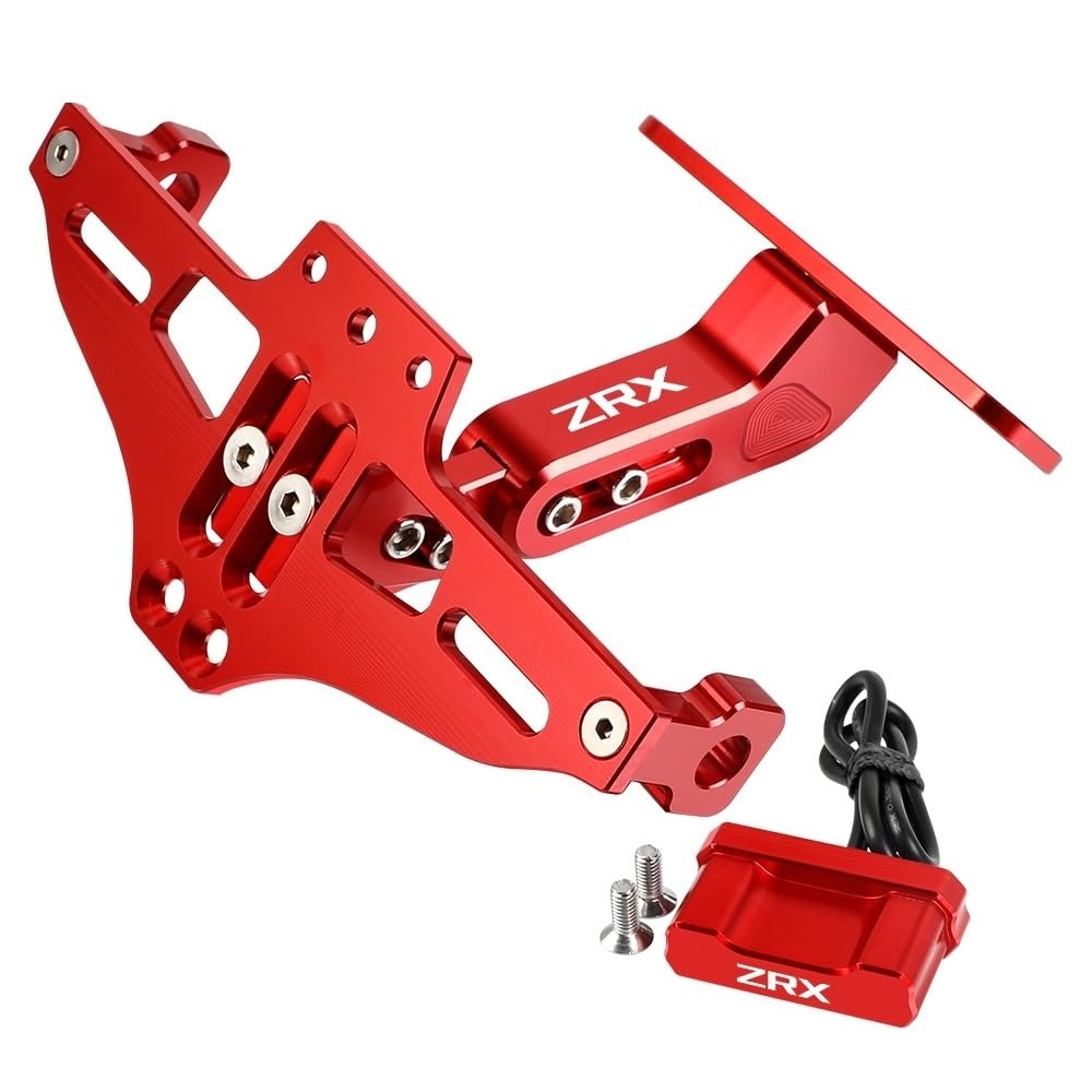 CQNEUDKPI Motorrad-Kennzeichenhalter für KA&Was&AKI ZRX 1200S 1200R ZRX1200 1100 Motorrad Fender Eliminator verstellbare Kennzeichenhalter Blinker (2) von CQNEUDKPI
