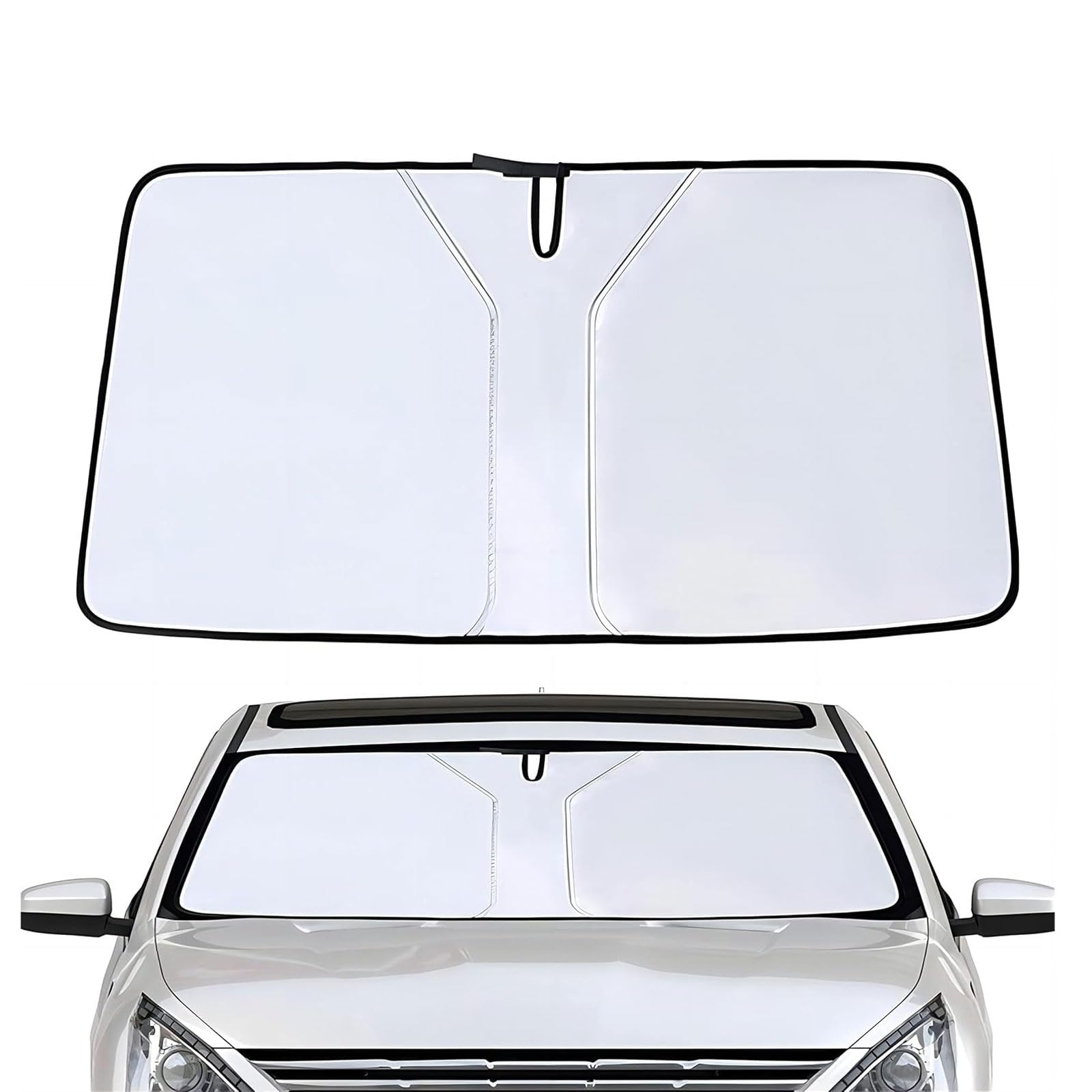 Sonnenschutz Auto Frontscheibe für Audi A6 Avant C8 2023 2024, Auto Sonnenschutz Frontscheibe Sonnenblende Faltbar Innen UV-Schutz Auto Zubehör,White Sonnenschutz Auto Frontscheibe für Audi A6 Avant C8 2023 2024, Auto Sonnenschutz Frontscheibe Sonnenblende Faltbar Innen UV-Schutz Auto Zubehör,White von CQNYFDC