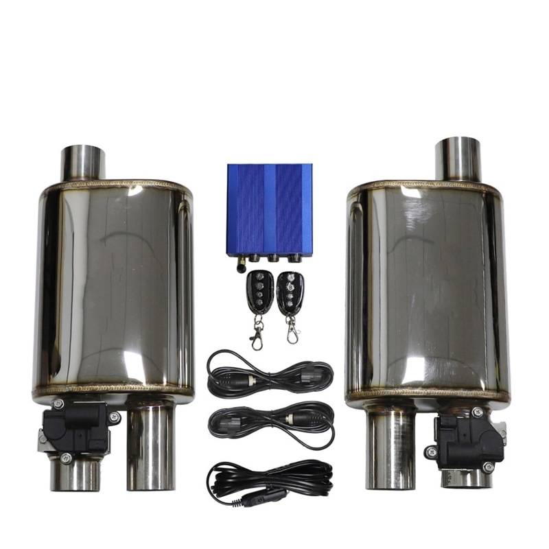 Auspuffblende 1 Bis 2 Stück Auto-Auspuffanlage Elektrische Ventilsteuerung Auspuffrohr-Kit Einstellbarer Ventilwinkel Carbon-Spitze Endrohr(63MM A) von CQRBNE