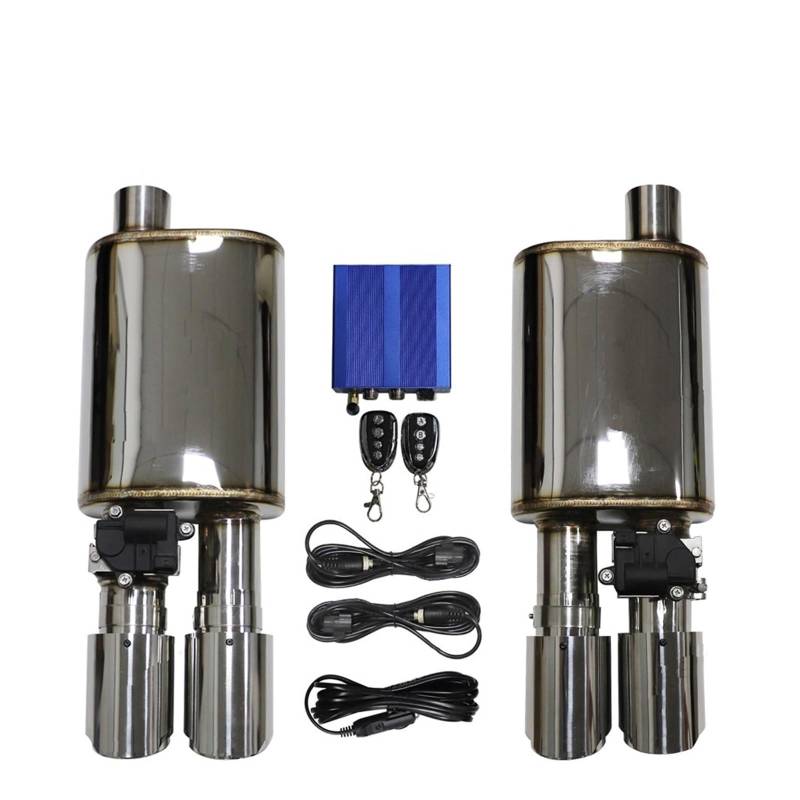 Auspuffblende 1 Bis 2 Stück Auto-Auspuffanlage Elektrische Ventilsteuerung Auspuffrohr-Kit Einstellbarer Ventilwinkel Carbon-Spitze Endrohr(76MM B) von CQRBNE