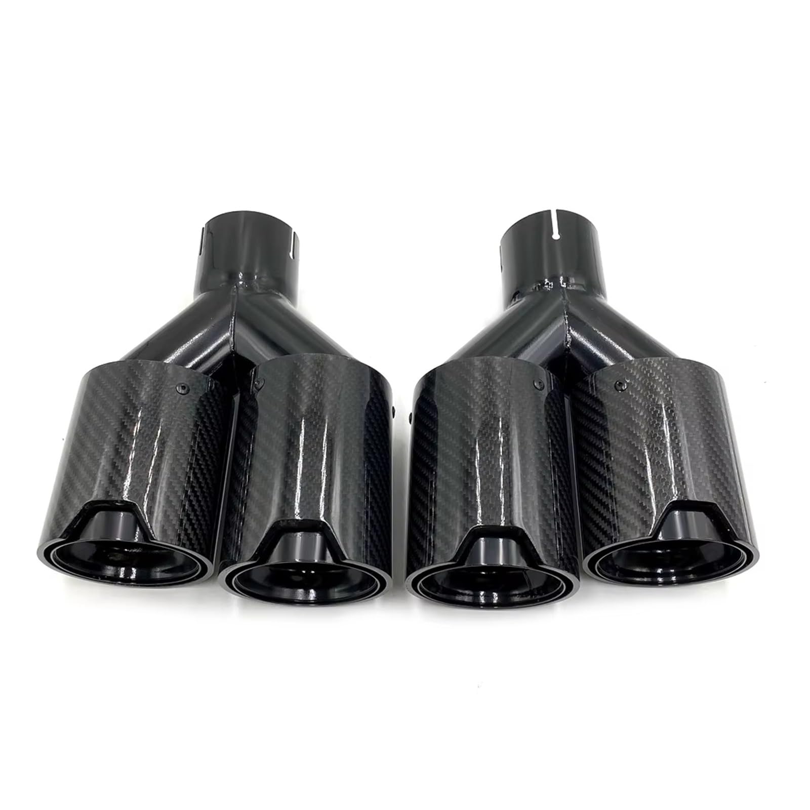 Auspuffblende 1 Paar Quad Auspuff Tipps Carbon Fiber Doppel Schwanz Ende Rohre Auspuff System Düse Für Serie Endrohr(ID 67MM-OD 105MM) von CQRBNE