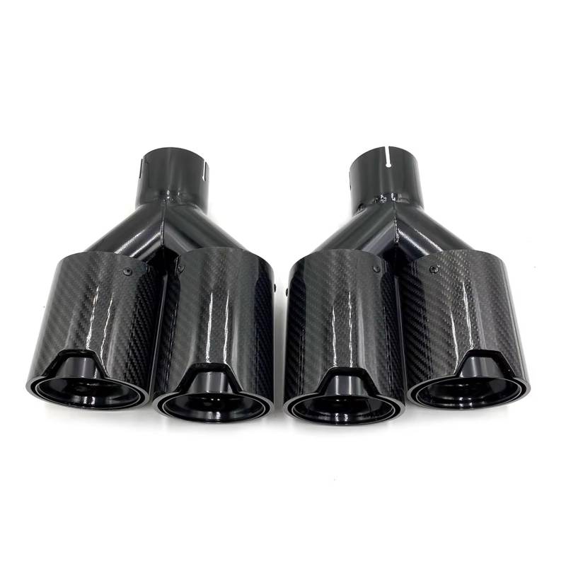 Auspuffblende 1 Paar Quad Auspuff Tipps Carbon Fiber Doppel Schwanz Ende Rohre Auspuff System Düse Für Serie Endrohr(ID 67MM-OD 105MM) von CQRBNE