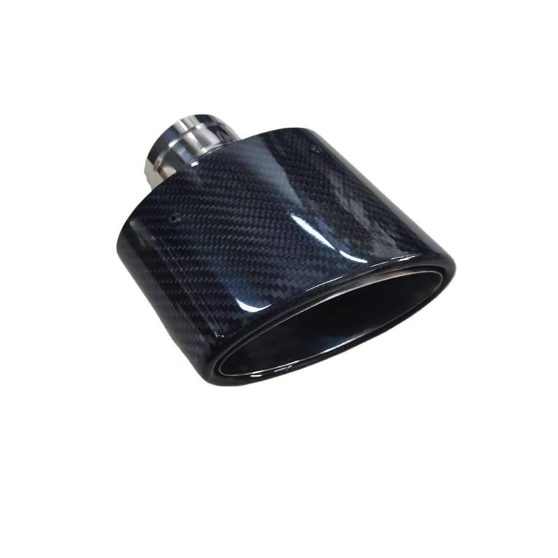 Auspuffblende 1 Stück Auto-Auspuffrohr Modifiziert 150 Mm Große Düse Oval Kohlefaser Auspuffspitze Endrohr(60 IN-150 OUT Black) von CQRBNE
