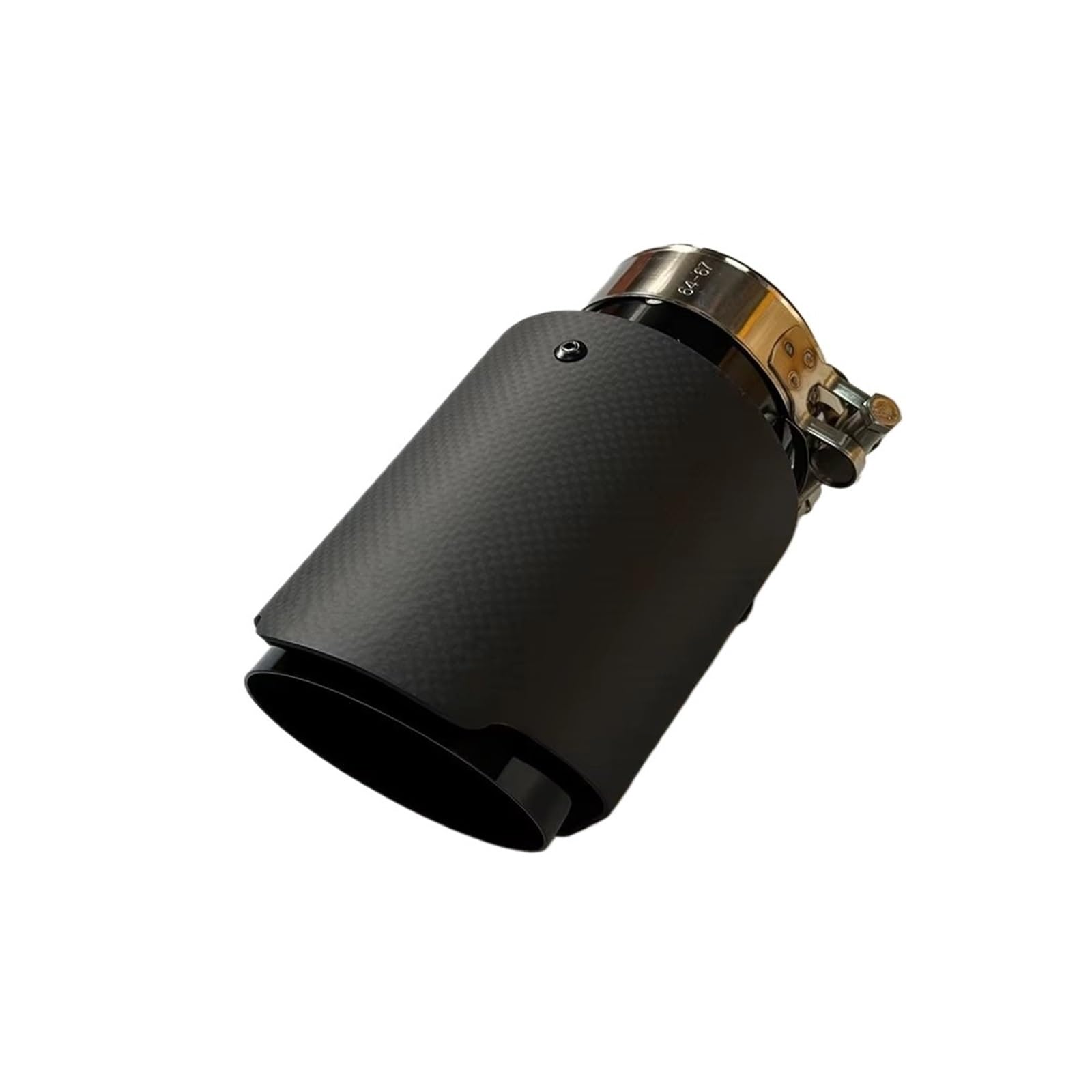 Auspuffblende 1 Stück Einzelauto-Auspuffspitzen Schwarze Rohrrolle Glänzendes Carbonfaser-Endschalldämpfer-Endrohr Für Alle Autos Endrohr(ID 73MM-OD 89MM) von CQRBNE