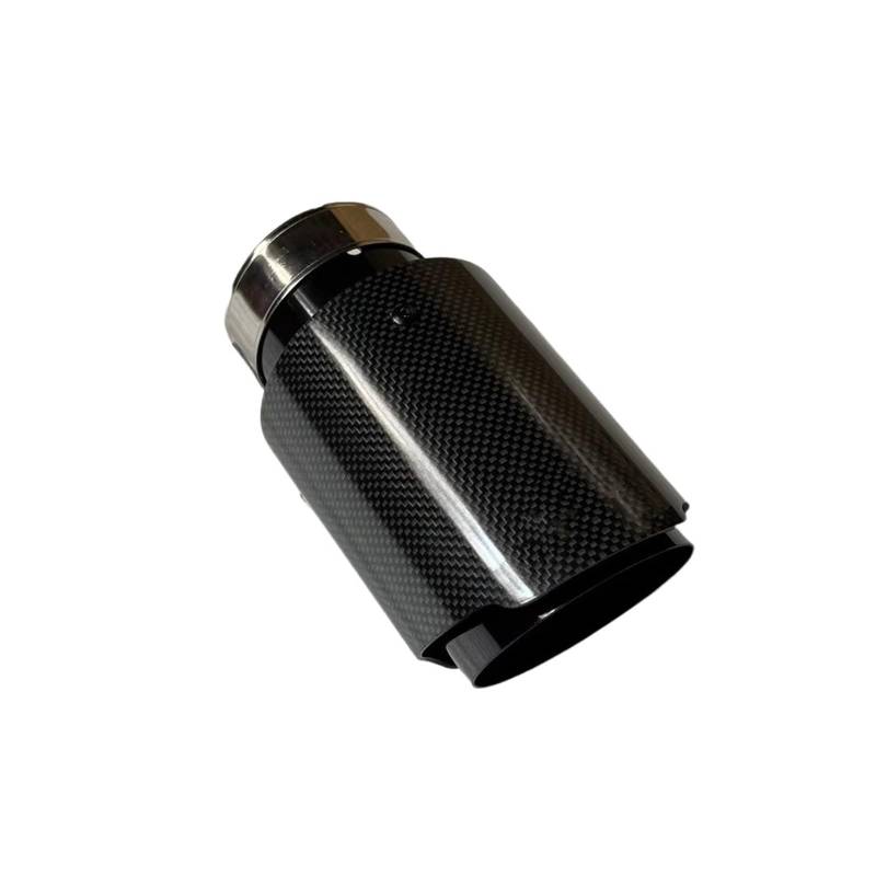 Auspuffblende 1 Stück Einzelauto-Auspuffspitzen Schwarzes Rohr Glänzend Echtkohlefaser-Endschalldämpfer-Endrohr Für Universal Endrohr(ID 60MM-OD 101MM) von CQRBNE