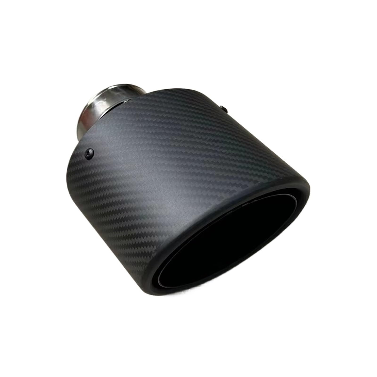 Auspuffblende 1 Stück Ovale, Schräge, Matte Kohlefaser-Auspuffspitzen, Schalldämpfersystem, Universelle Schalldämpferrohre, Endrohrblenden Endrohr(54MM IN 130MM OUT) von CQRBNE
