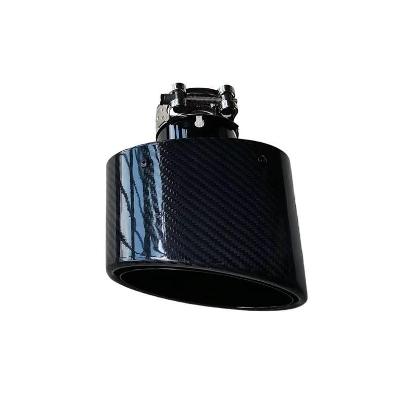 Auspuffblende 1 Stück Ovale Kohlefaser 150 Mm Auslassdüse Universal Auto Edelstahl Endrohr Auspuffrohr Tipps Schalldämpfer Endrohr(ID 73MM-OD 150MM) von CQRBNE