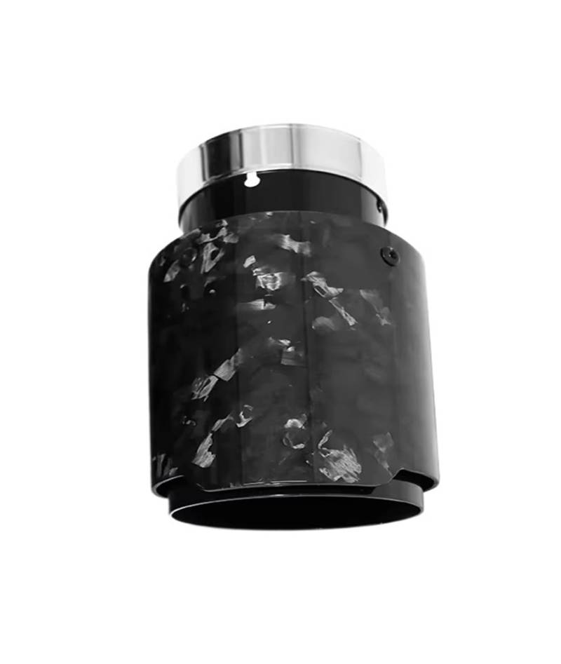 Auspuffblende 1 Stück Schmiedekohlefaser 304 Edelstahl Schalldämpferspitze Universal-Auspuffrohrdüse Für Schalldämpferspitzen Endrohr(ID54MMOD114MM) von CQRBNE