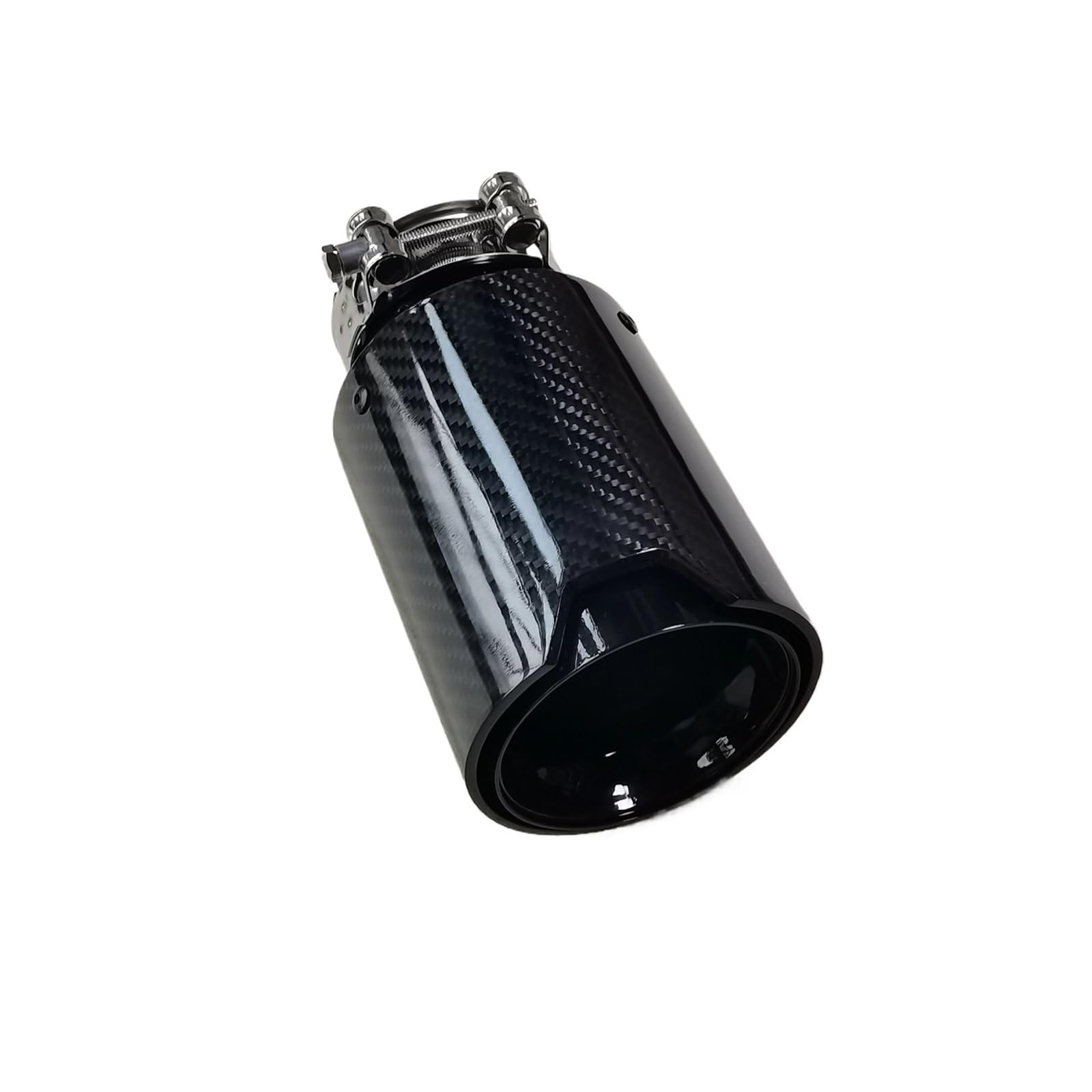 Auspuffblende 1 Stück Schwarz/Glänzend/Matt Schwarz Carbon Fiber Hinten Schwanz Auspuffrohr Schalldämpfer Spitze Für Serie Universal Schalldämpfer Endrohr(70MM IN 93MM OUT) von CQRBNE