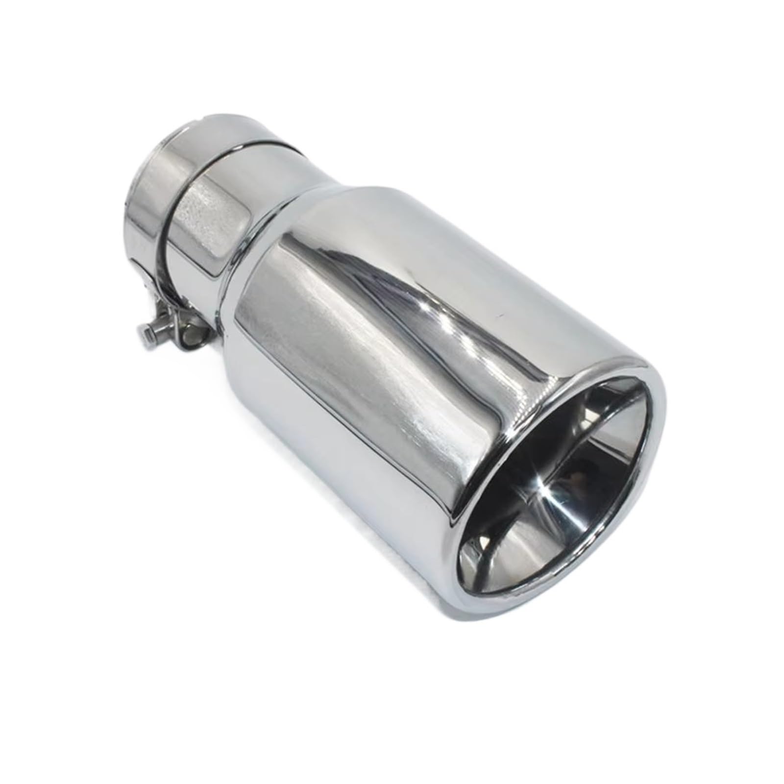Auspuffblende 1 Stück Universal Auto Auspuff Schalldämpfer Spitze Edelstahl Rohr Chrom Trim Modifizierte Auto Schwanz Kehle Endrohr(51MM IN 76MM OUT) von CQRBNE
