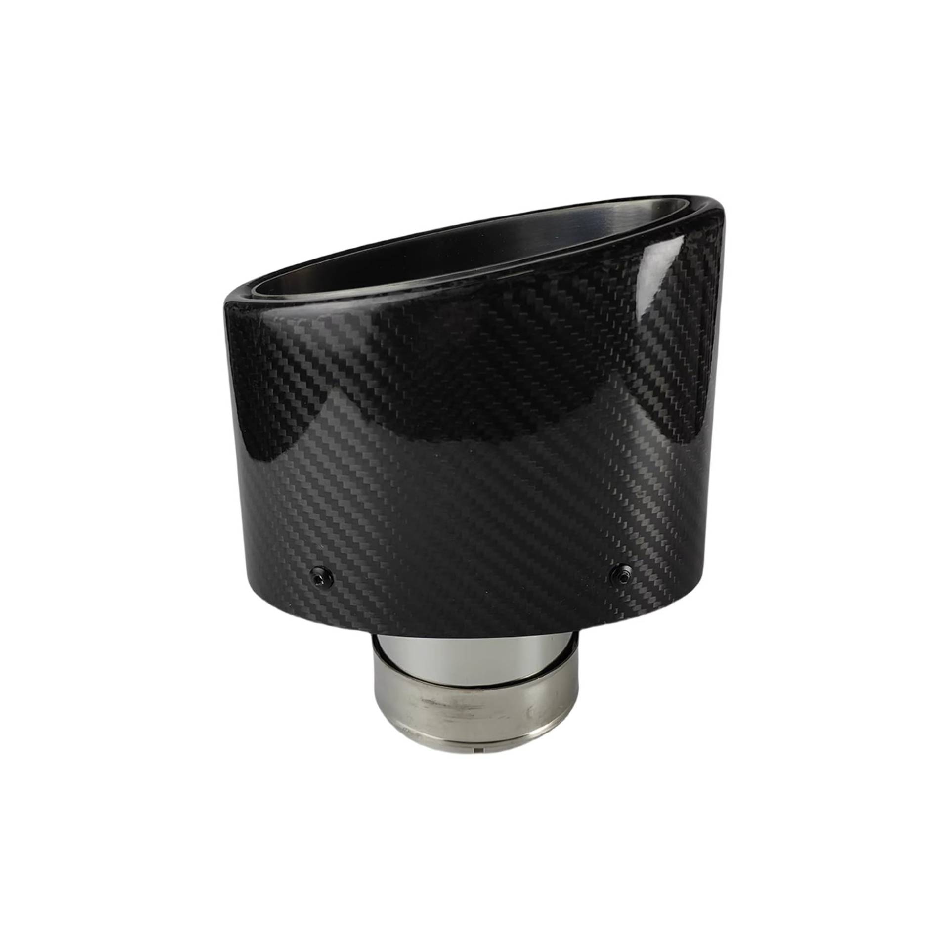 Auspuffblende 1 Stück Universal Auto Schalldämpfer Spitze Auspuffrohr Düse Dekoration Oval 150mm Kippen Links Rechts Endrohr(Polishing-54mm) von CQRBNE