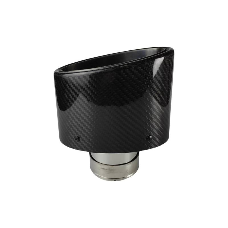 Auspuffblende 1 Stück Universal Auto Schalldämpfer Spitze Auspuffrohr Düse Dekoration Oval 150mm Kippen Links Rechts Endrohr(Polishing-54mm) von CQRBNE